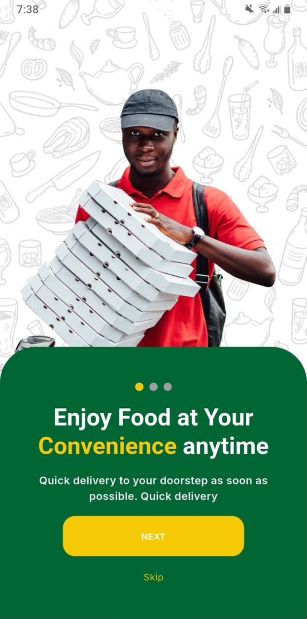 QuickFood Rider screenshot — screen 1 of 2