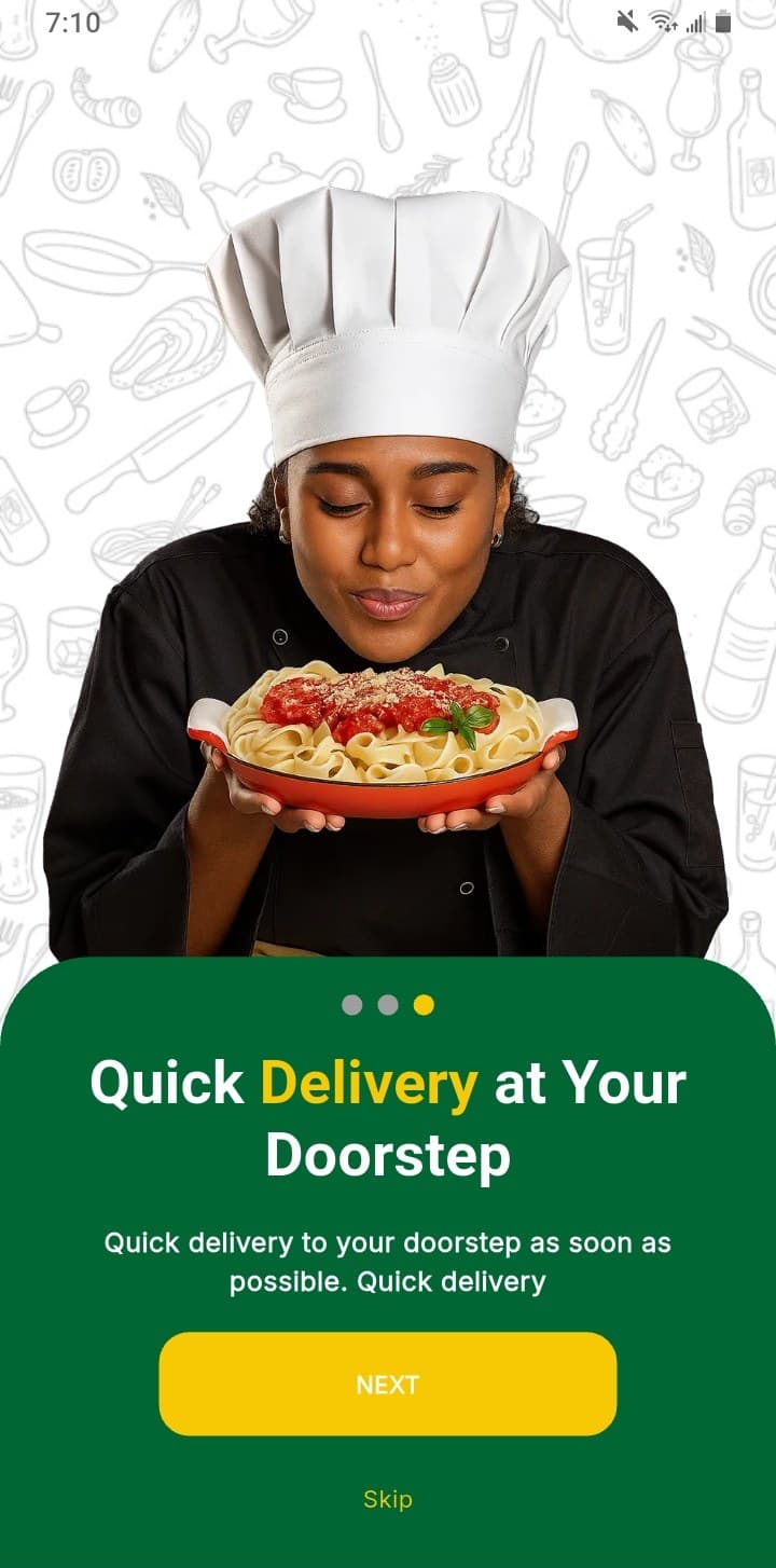 QuickFood Shop screenshot — screen 2 of 3
