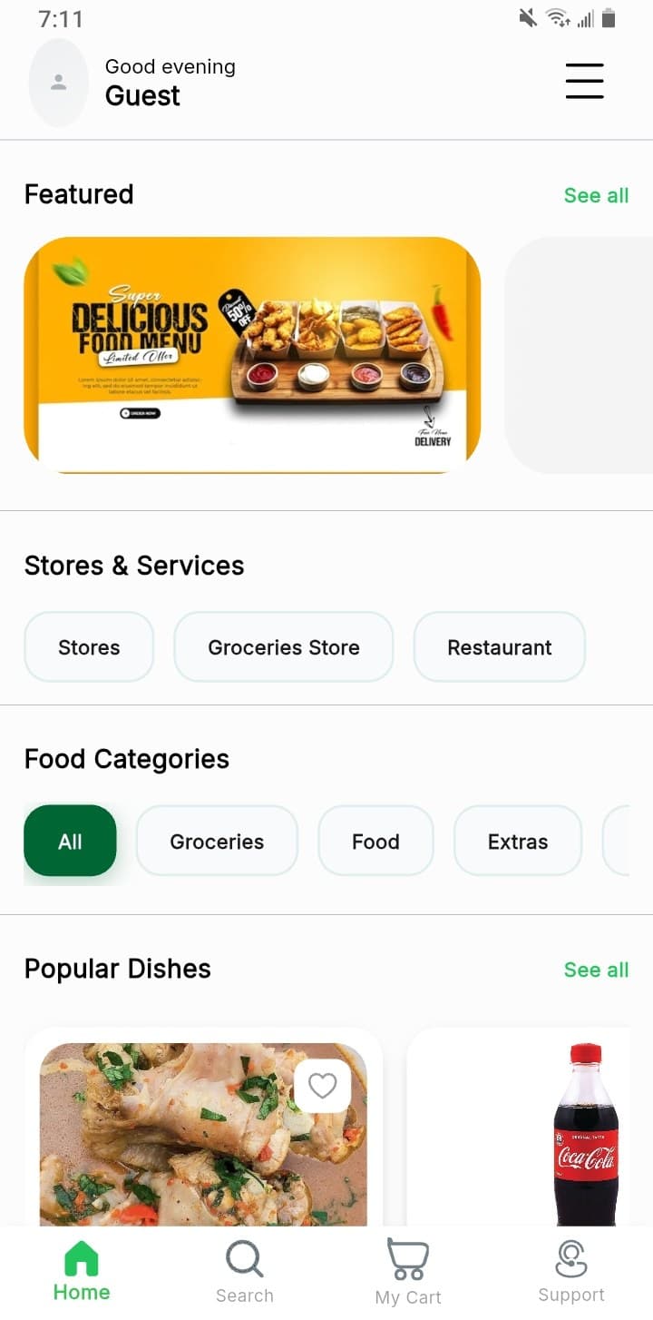 QuickFood Shop screenshot — screen 3 of 3